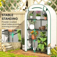 Szklarnia z rolowanymi drzwiami, regały, stalowa, zimowa(m-7)