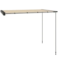Outsunny Markiza boczna samochodowa, regulowana wysokość, 160 x 250 x 125-225 cm, Khaki(m-11)