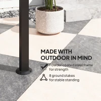 Outsunny Grillpavilion 233x110x235 cm, wiatroodporny, do ogrodu(m-6)