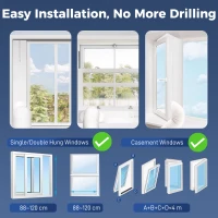 HOMCOM Klimatyzator przenośny 12 000 BTU, funkcje chłodzenia, osuszania, wentylatora, tryb nocny, sterowanie głosowe WiFi(m-8)