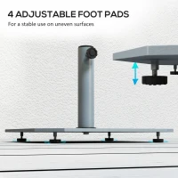 Outsunny Stojak na parasol metalowy 18,5 kg z kółkami, stabilny(m-6)