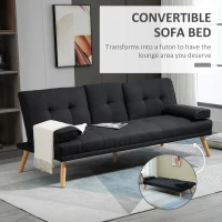 Sofa rozkładane 3-osobowe z stolikiem i uchwytami, Szare(m-4)