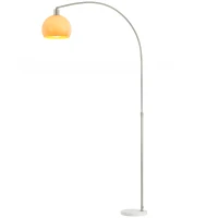 HOMCOM Floor Lamp for Living Room, Modern Standing Lamp with Shade & Foot Switch for Bedroom, Office, White(m-10)