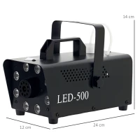 HOMCOM Maszyna do mgły 450W z 13 kolorowymi diodami LED RGB(m-3)