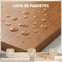 HOMCOM Puerta Corredera con Herrajes 90x210 cm con Rodillo Riel de Aluminio Guía de Suelo Marrón(m-4)