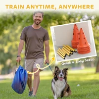 Zestaw Agility dla psów PawHut, 6 elementów, treningowy(m-7)