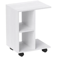 HOMCOM bijzettafel in C-vorm koffietafel salontafel statafel zwart(m-11)