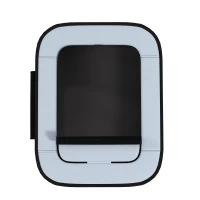 PawHut Țarc de Joacă pentru Animale de Companie cu 7 Ferestre, 3 Uși și 2 Pungi de Depozitare, Gard pentru Câini din Țesătură și Oțel Oxford, 84x64x53 cm, Negru(m-15)