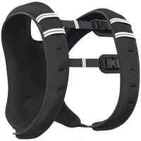 HOMCOM Chaleco Lastrado 5 kg con 2 Correas Ajustables y Bandas Reflectantes para Entrenamiento de Fuerza Jogging Negro(m-10)