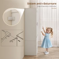 HOMCOM Servantă de Bucătărie cu Dulap, 8 Rafturi pentru Condimente și 2 Sertare, 60x40x159 cm, Alb(m-5)