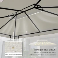 Outsunny Acoperiș de Schimb Impermeabil pentru Gazebo pentru Grădină Dublu Strat 3x4m(m-6)