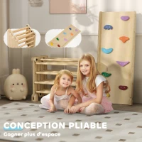 AIYAPLAY 3 en 1 Echelle d'escalade avec toboggan rampe, jouet d'escalade pliable pour enfants 18-48 mois charge 50 Kg(m-8)