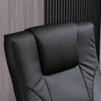 HOMCOM Fotel Masujący z Podnóżkiem, 10 Punktów Masujących, Funkcją Leżenia, Obrotowym Siedziskiem, Czarny, 73 x 83 x 106cm(m-8)