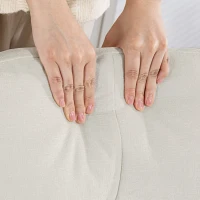 HOMCOM Sofá Chaise Longue Reversible con Estructura de Acero Tapizado en Chenilla 186x130x84cm Crema(m-9)