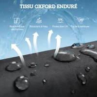 Outsunny Bain de Soleil Pliable transat inclinable 4 Positions Chaise Longue 3 Coussins fournis Noir(m-6)