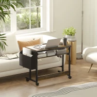 HOMCOM Biurko regulowane, 92 x 40 cm, z kółkami, do komputera(m-8)