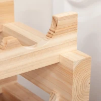 HOMCOM Casier à bouteilles pour 36 bouteilles, étagère à vin avec 3 niveaux modulable, 114×28×42,5cm, bois naturel(m-9)