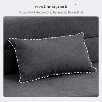 HOMCOM Fotoliu Pat Single Pliabil Modern, Fotoliu de Podea Economisitor de Spațiu Convertibil în Șezlong și Saltea, Pat pentru Sufragerie, Living și Birou, 80x80x64 cm, Gri Închis(m-5)