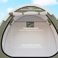 Outsunny Tente à Vélo Abri de Vélo Portable pour 2 Vélos Imperméable avec poche sac transport Tissu Oxford 200 x 80 x 170 cm vert(m-6)