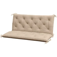 Outsunny Garden Bench Cushion, 2 Seater Swing Chair Cushion, Seat Pad with Ties for Indoor and Outdoor Use, 110 x 120 cm(m-11)