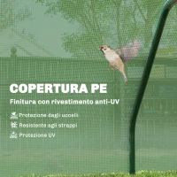 Outsunny Serra da giardino a Tunnel in Acciaio e con Copertura in PVC, 200x100x80 cm, Verde(m-4)