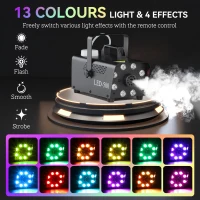 HOMCOM Maszyna do mgły 450W z 13 kolorowymi diodami LED RGB(m-4)