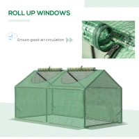 Outsunny Mini Greenhouse - Small Plant Grow House for Outdoor Use with PE Cover, Observation Windows, 120 x 60 x 60 cm, Green(m-5)