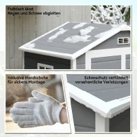 Outsunny Metall-Gartenschuppen, abschließbar, Doppeltür, Fenster, Aluminiumrahmen, 1,80 x 1,30 x 2,10 m, Grau(m-9)