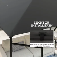 Outsunny Ersatzdach für Pavillon 3 x 3 m wasserabweisend Pavillondach UPF30+ Ersatzbezug Oxford-Stoff, 370 g/m², Grau(m-5)