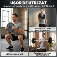 HOMCOM Discuri acoperite cu vinil(m-6)