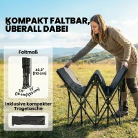Outsunny Feldbett faltbar Campingbett mit Tragetasche Campingliege bis 200 kg Indoor, Outdoor, 200 x 80 x 40 cm Schwarz(m-7)