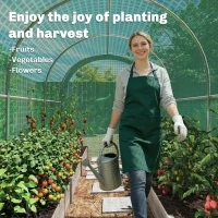 Outsunny 3 x 2 x 2m Polytunnel Greenhouse with Hinged Door, Walk-in Grow House Tent with PE Cover and Galvanised Steel Frame, Green(m-8)