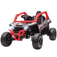 AIYAPLAY Coche Eléctrico para Niños 12V con Licencia Kawasaki Teryx KRX 1000 Control Remoto Suspensión Trasera Rojo(m-11)