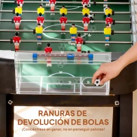 SPORTNOW Futbolín de Mesa de 92 cm con 22 Jugadores 2 Pelotas Marcadores Manuales Mangos Antideslizantes Madera Natural(m-8)