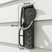 SPORTNOW Set di 4 Pezzi Supporti a Parete per Biciclette Pieghevoli fino a 30 kg con Viti, per Casa Garage e Cantina, Nero(m-3)