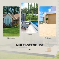 Outsunny 2-Seater Rattan Furniture Set - Black(m-16)