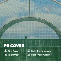 Outsunny 3 x 2 x 2m Polytunnel Greenhouse with Hinged Door, Walk-in Grow House Tent with PE Cover and Galvanised Steel Frame, Green(m-5)