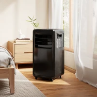 HOMCOM Air Conditioning Unit 10000 BTU, 4-in-1 Portable Air Conditioner with Remote Control, LED Display, 2 Speeds, Black(m-2)