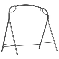 Outsunny Soporte para Columpio de Metal Estructura Resistente con Patas en A para Exterior 172x126x170 cm Acabado en Bronce(m-10)