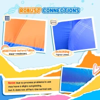 Outsunny 5 in 1 Kids Bouncy Castle Water Slide Large Space Style Inflatable House Trampoline Pool Water Gun Climbing Wall with Air Blower for Kids Age 3-8(m-20)