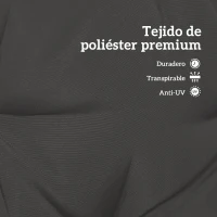 Outsunny Cojín para Banco de Jardín o para Balancín de Jardín 120x110x12 cm de 2 Plazas con 6 Cordones de Fijación Negro(m-4)