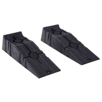 DURHAND Juego de 2 Rampas Portátiles de Plástico Carga 3 Toneladas para Coches Estándares Furgonetas Pequeñas 91x30x21 cm Negro(m-11)