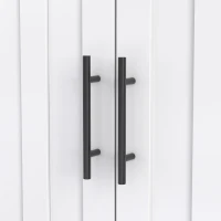 Kücheninsel auf 5 Rädern, ausklappbarer Klapptischplatte, 129x46/71x91,5 cm, Weiß+Naturfarbe(m-9)