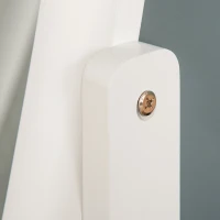 HOMCOM Oval Floor Mirror Shabby Chic Adjustable Tilt dim. 48W x 46D x 147H cm MDF White(m-10)