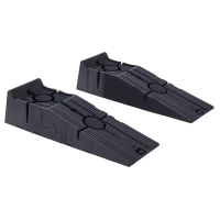 DURHAND Juego de 2 Rampas Portátiles de Plástico Carga 3 Toneladas para Coches Estándares Furgonetas Pequeñas 91x30x21 cm Negro(m-10)