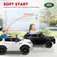 AIYAPLAY Elektryczny Samochód Dziecięcy 12V Land Rover Discovery Sport z Pilotem 2,4G, Muzyką, Klaksonem, Pojazd Elektryczny z LED, USB/MP3, 3-5 km/h, dla Dzieci 3-6 lat, Biały(m-6)