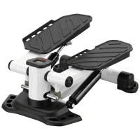 HOMCOM Portable Mini Stepper with LCD Display for Home Gym Office Exercise Workout, Black(m-10)