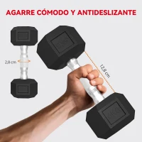 SPORTNOW Juego de Mancuernas 2x4kg 2x6kg 2x8kg con Soporte de Almacenamiento para Ejercicio Entrenamiento Negro(m-5)