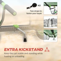 SPORTNOW Wózek kajakowy, regulowany, z pasem do kanu, wytrzymały(m-5)