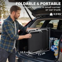 Outsunny Reclining Chair Sun Lounger Folding Lounger Seat with Sun Shade Awning Beach Garden Outdoor Patio Recliner Adjustable (Black)(m-19)